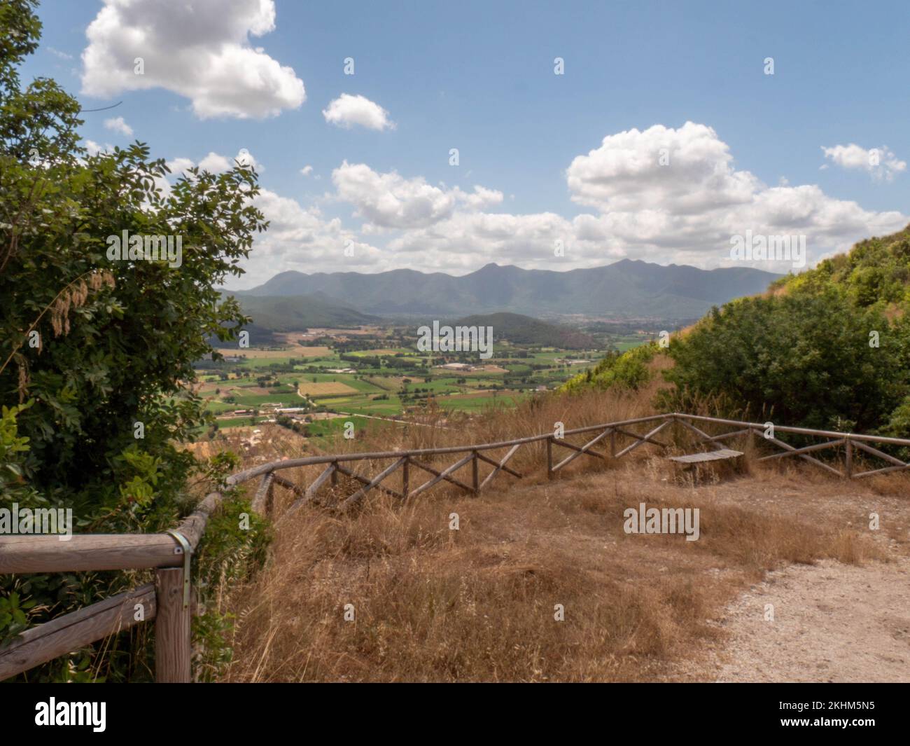 Panoramic view of Pietravairano, a medieval village in the province of Caserta, Italy. Stock Photo