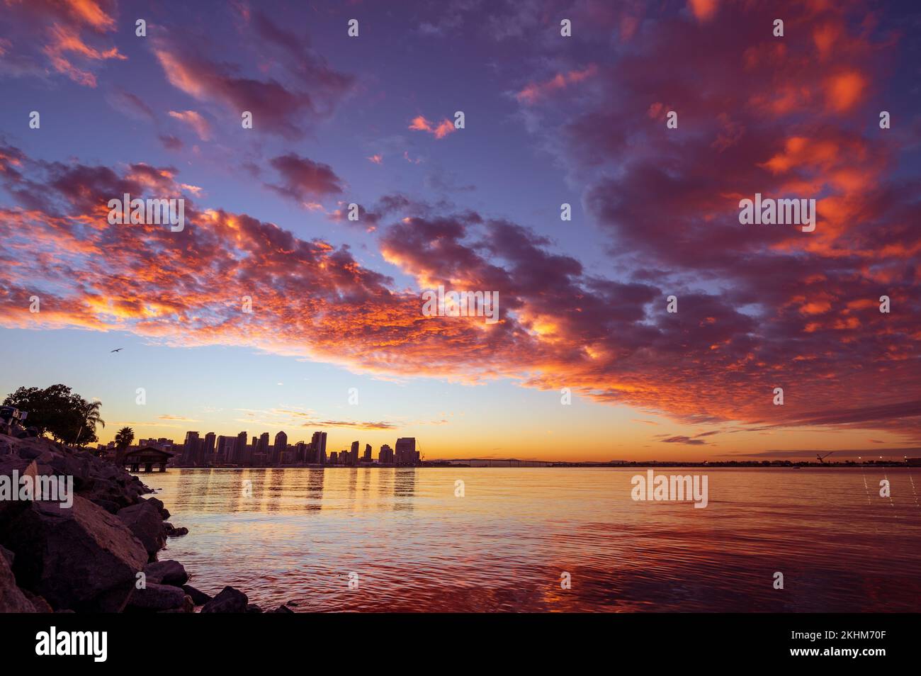Sunrise san diego skyline view hi-res stock photography and images - Alamy