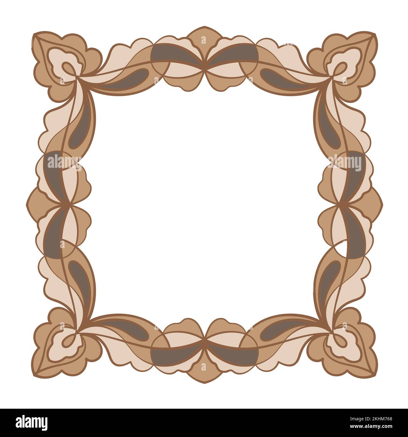 Hand drawn doodle frame on white background. Decorative vector design ...