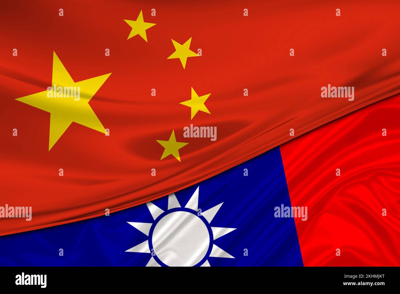 Flags of China and Taiwan. International relationships Stock Photo Alamy