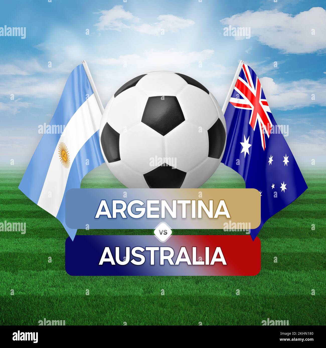 Argentina vs Australia national teams soccer football match competition concept Stock Photo Alamy
