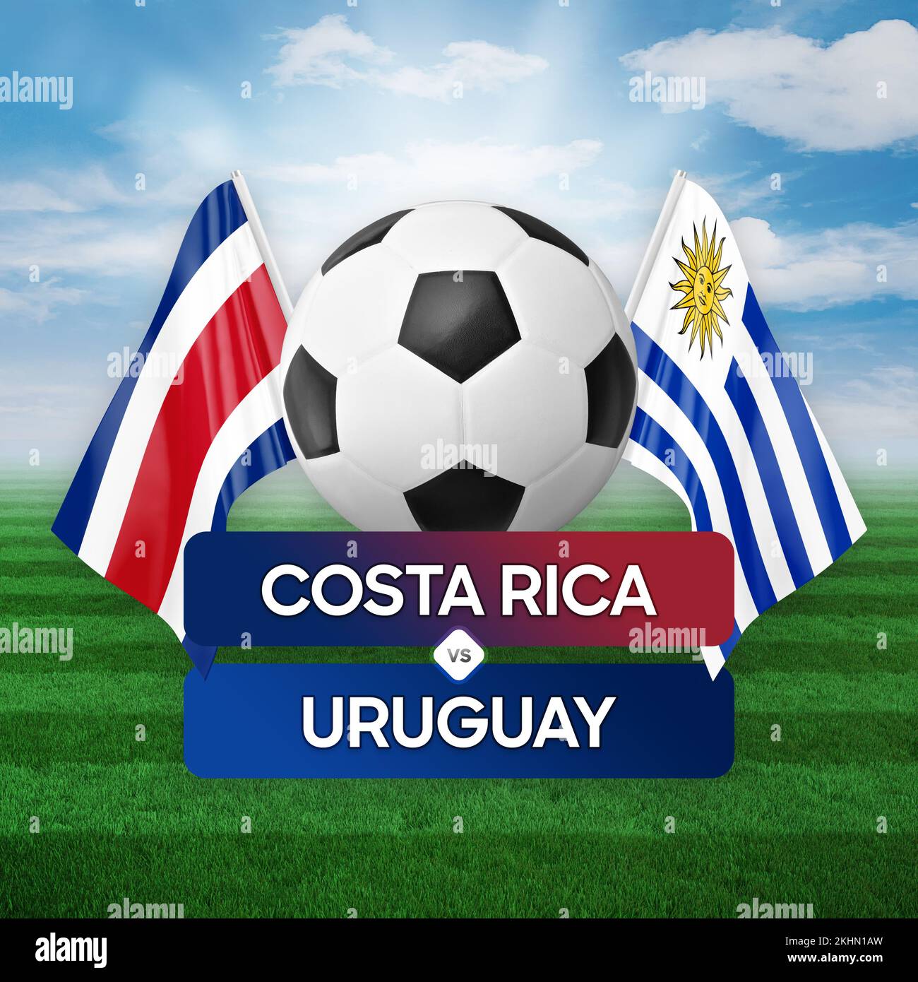 Costa Rica vs Uruguay national teams soccer football match competition
