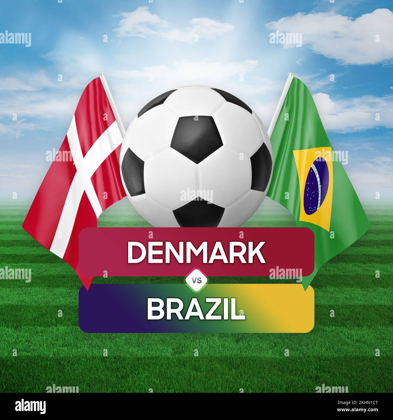 Denmark vs Brazil national teams soccer football match competition 