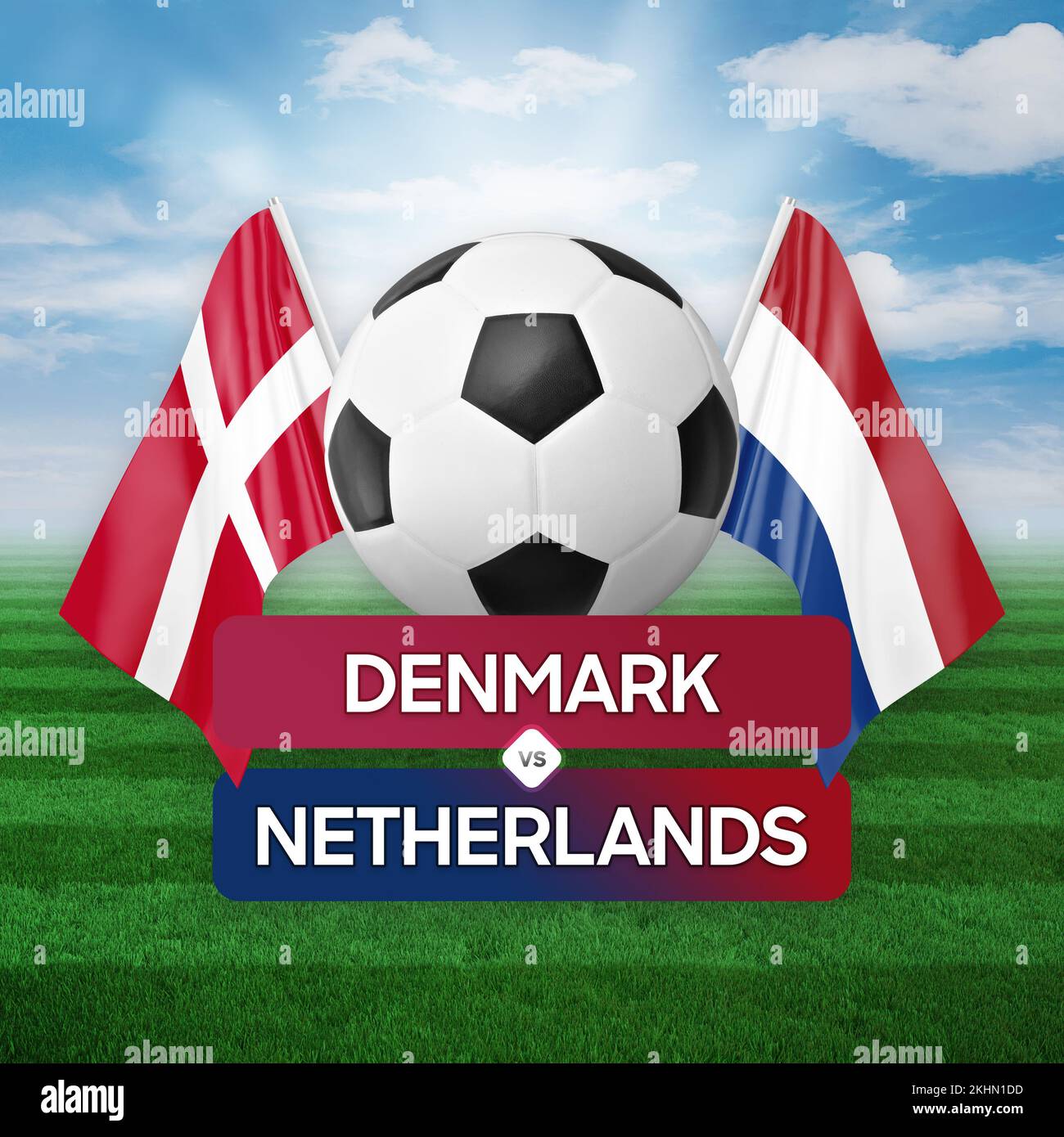 Denmark vs Netherlands national teams soccer football match competition