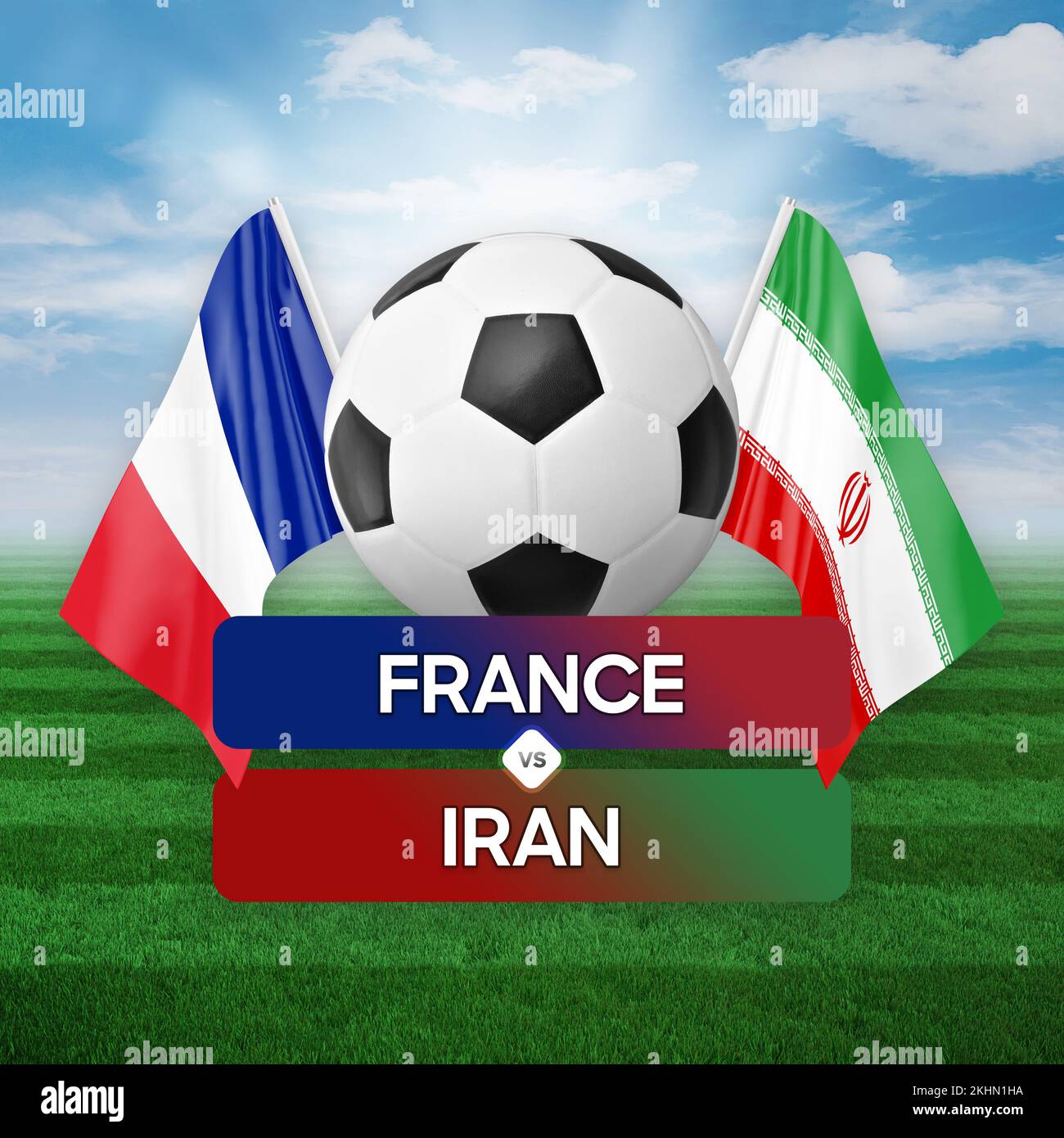 France vs Iran national teams soccer football match competition concept