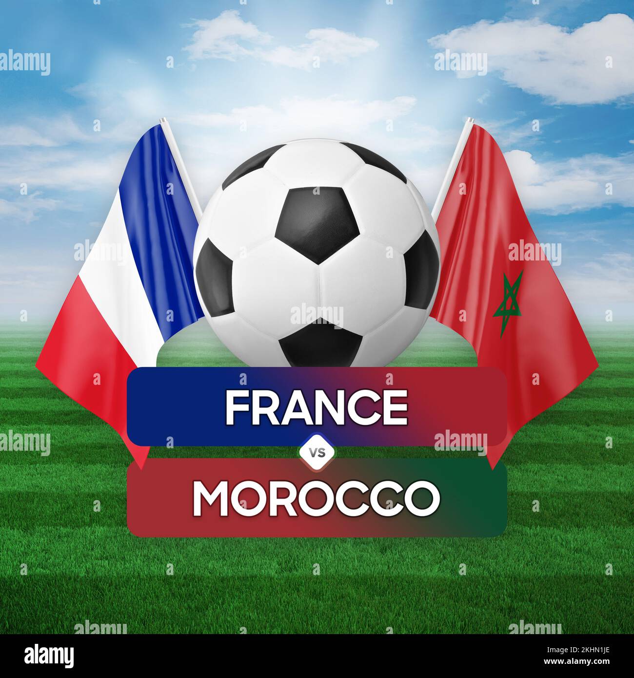 France vs Morocco national teams soccer football match competition concept Stock Photo Alamy
