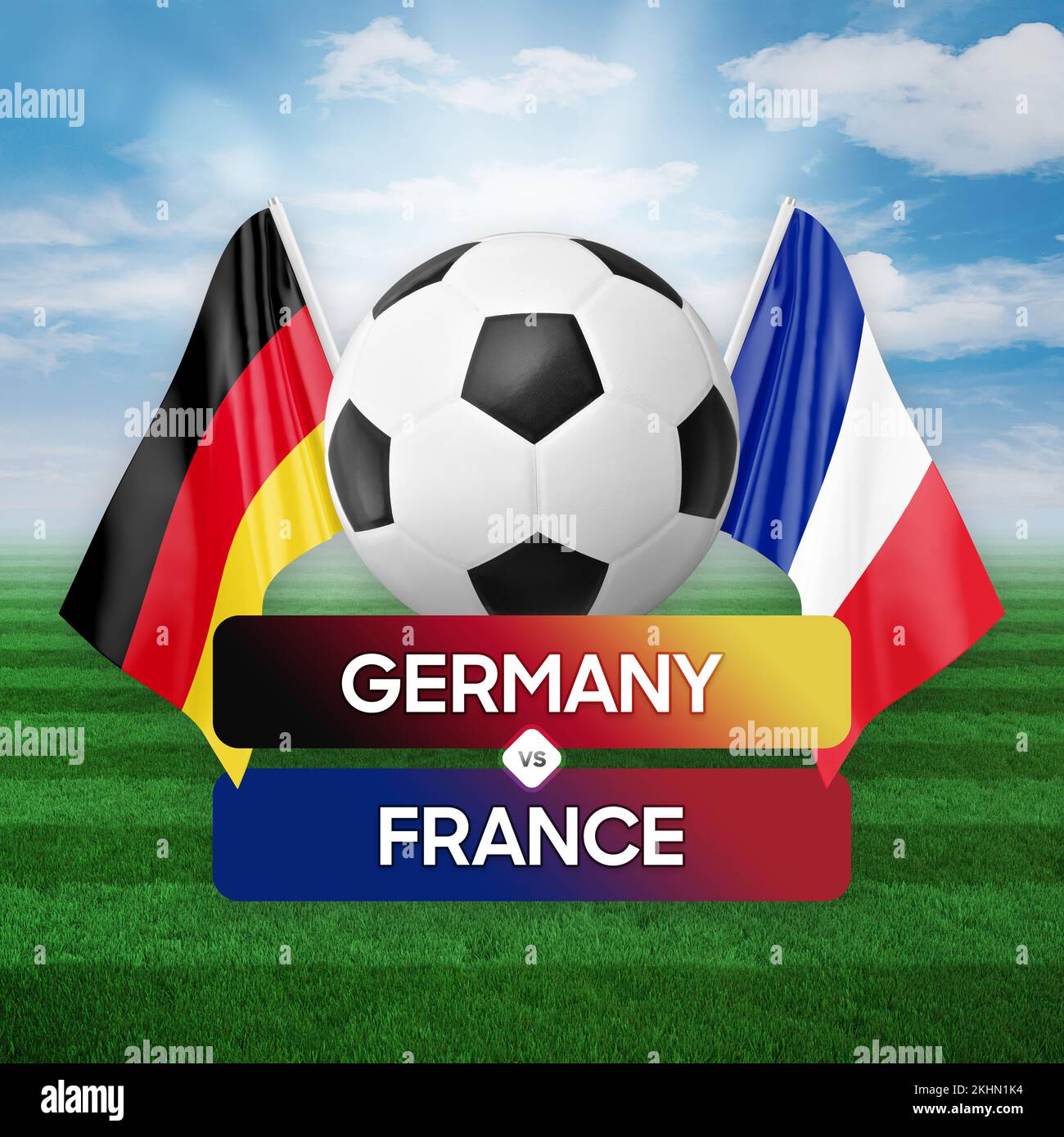 Germany vs France national teams soccer football match competition