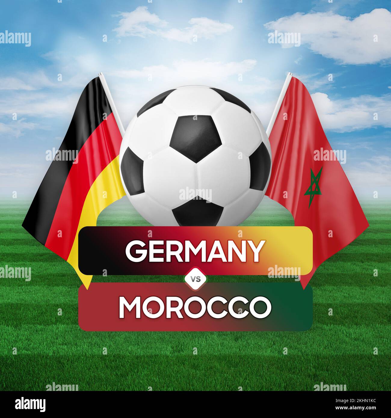 Germany vs Morocco national teams soccer football match competition