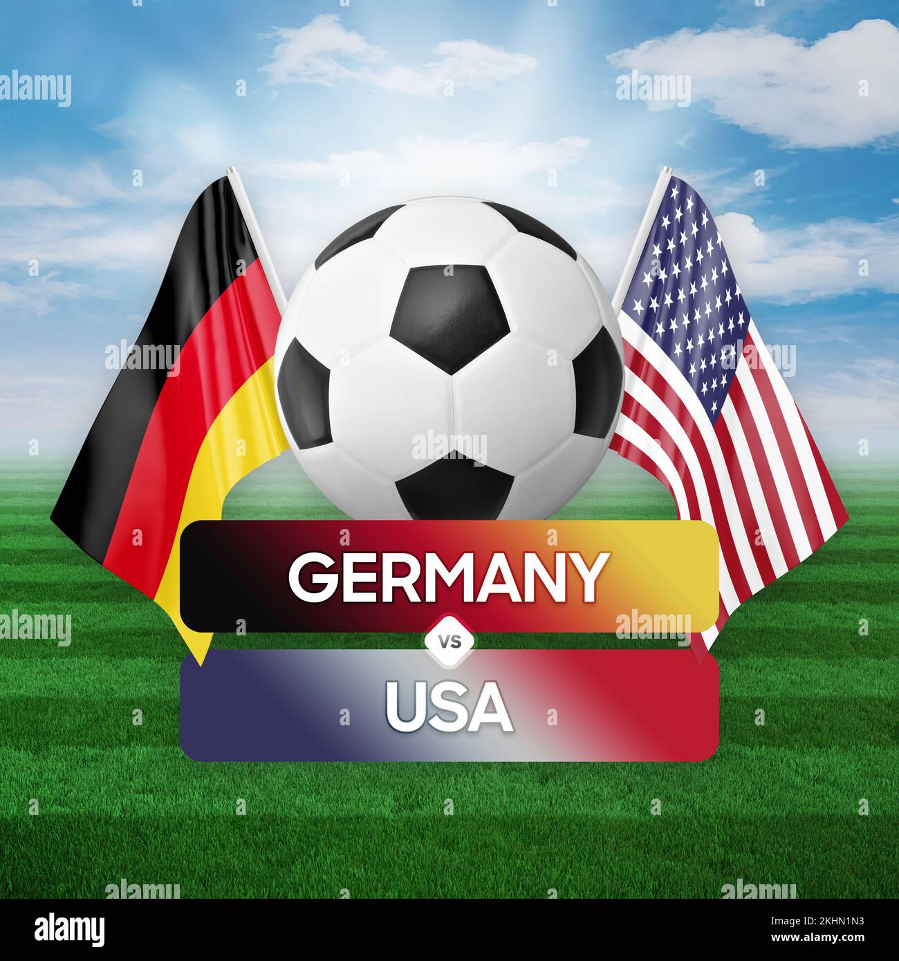 Germany vs USA national teams soccer football match competition concept