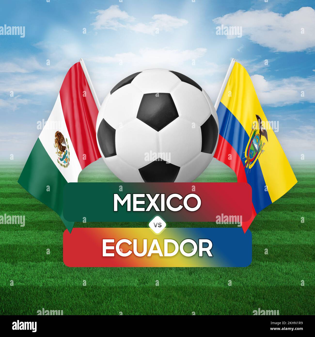 Mexico vs Ecuador national teams soccer football match competition