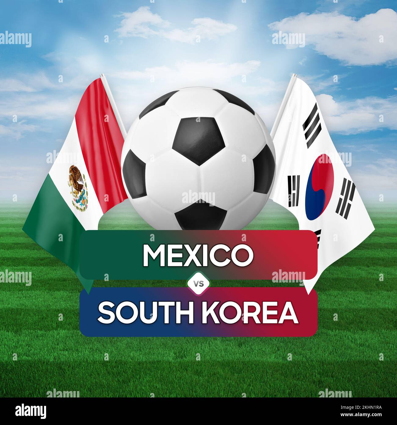 Mexico vs South Korea national teams soccer football match competition concept Stock Photo Alamy