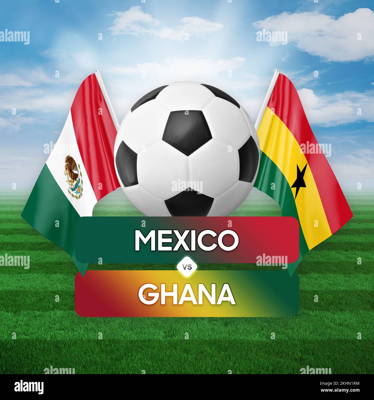 Mexico vs Ghana national teams soccer football match competition