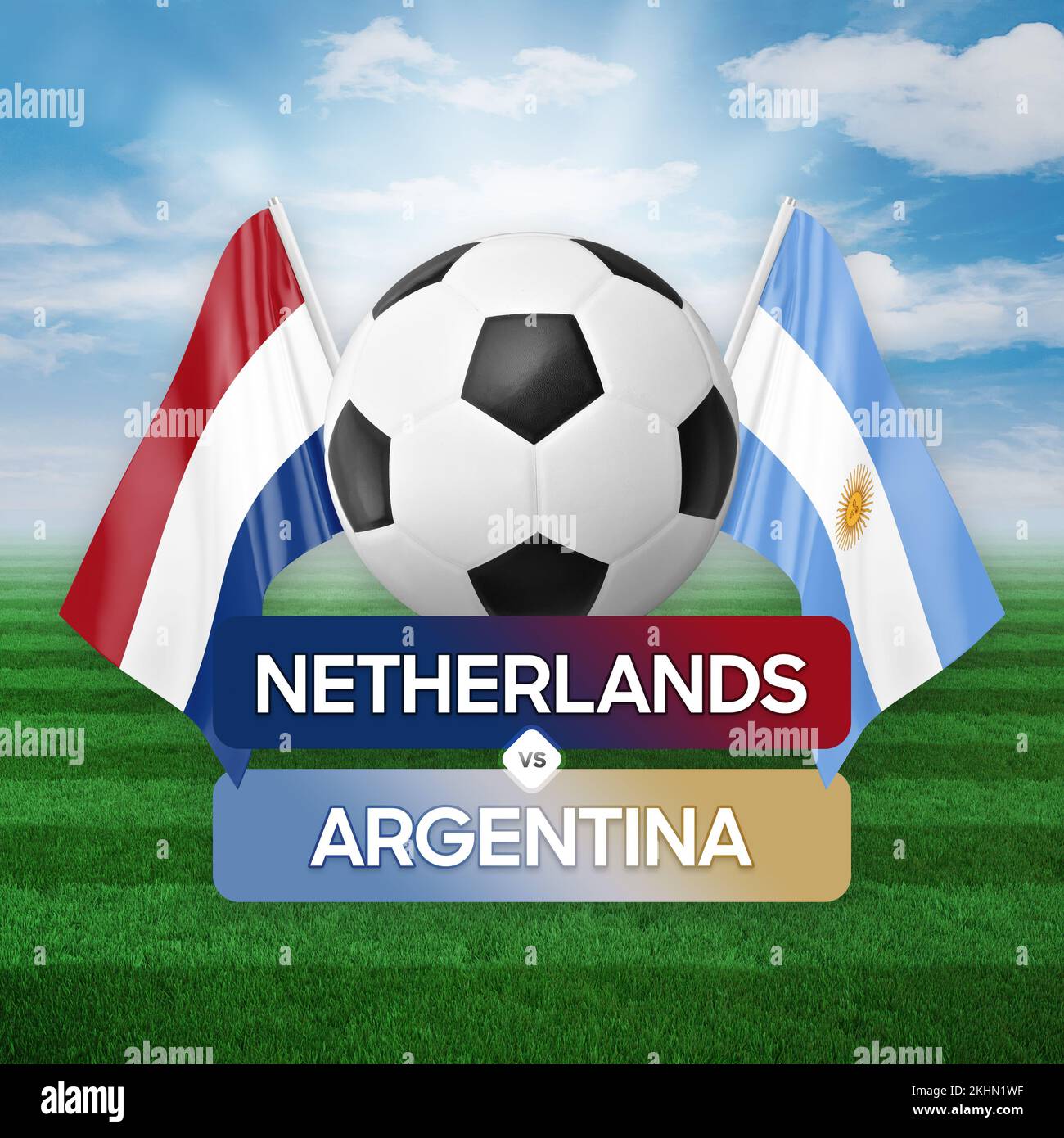 Netherlands Vs Argentina National Teams Soccer Football Match
