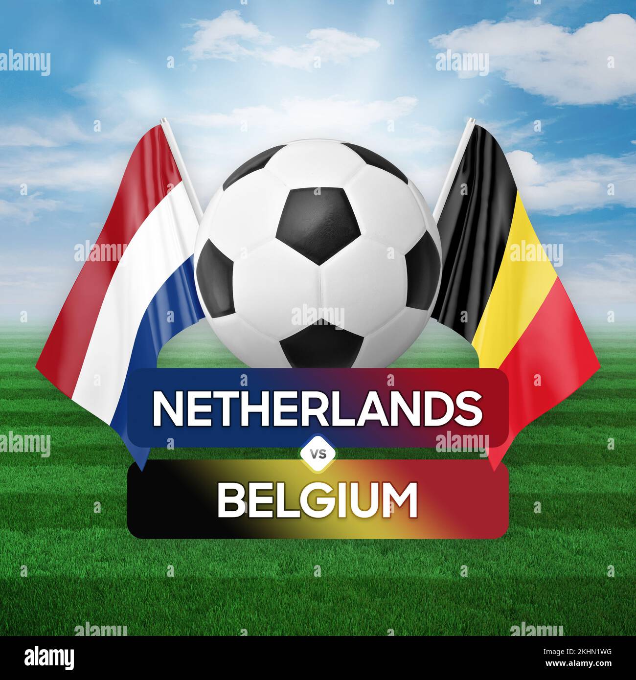 Netherlands vs Belgium national teams soccer football match competition