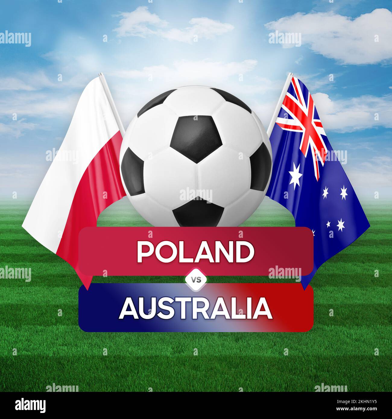 Poland vs Australia national teams soccer football match competition