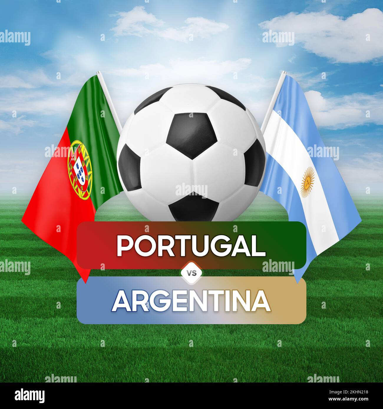 Portugal Vs Argentina National Teams Soccer Football Match Competition