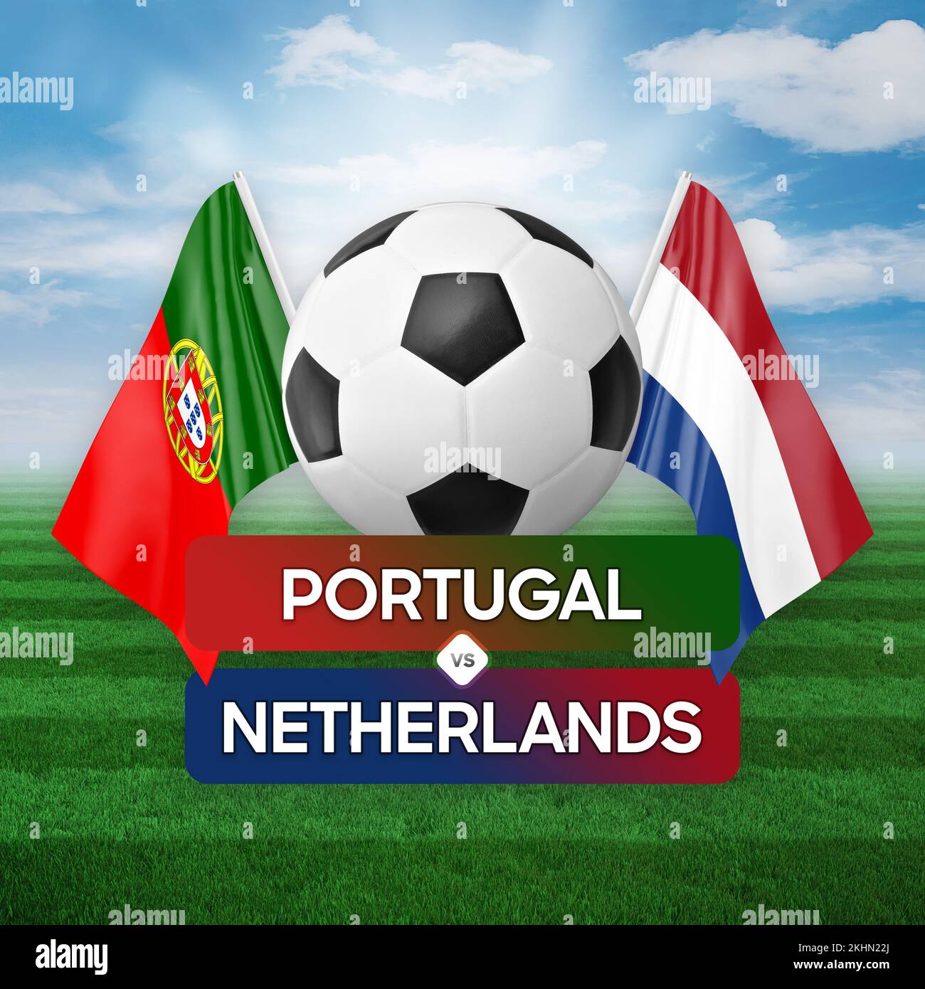 Portugal vs Netherlands national teams soccer football match