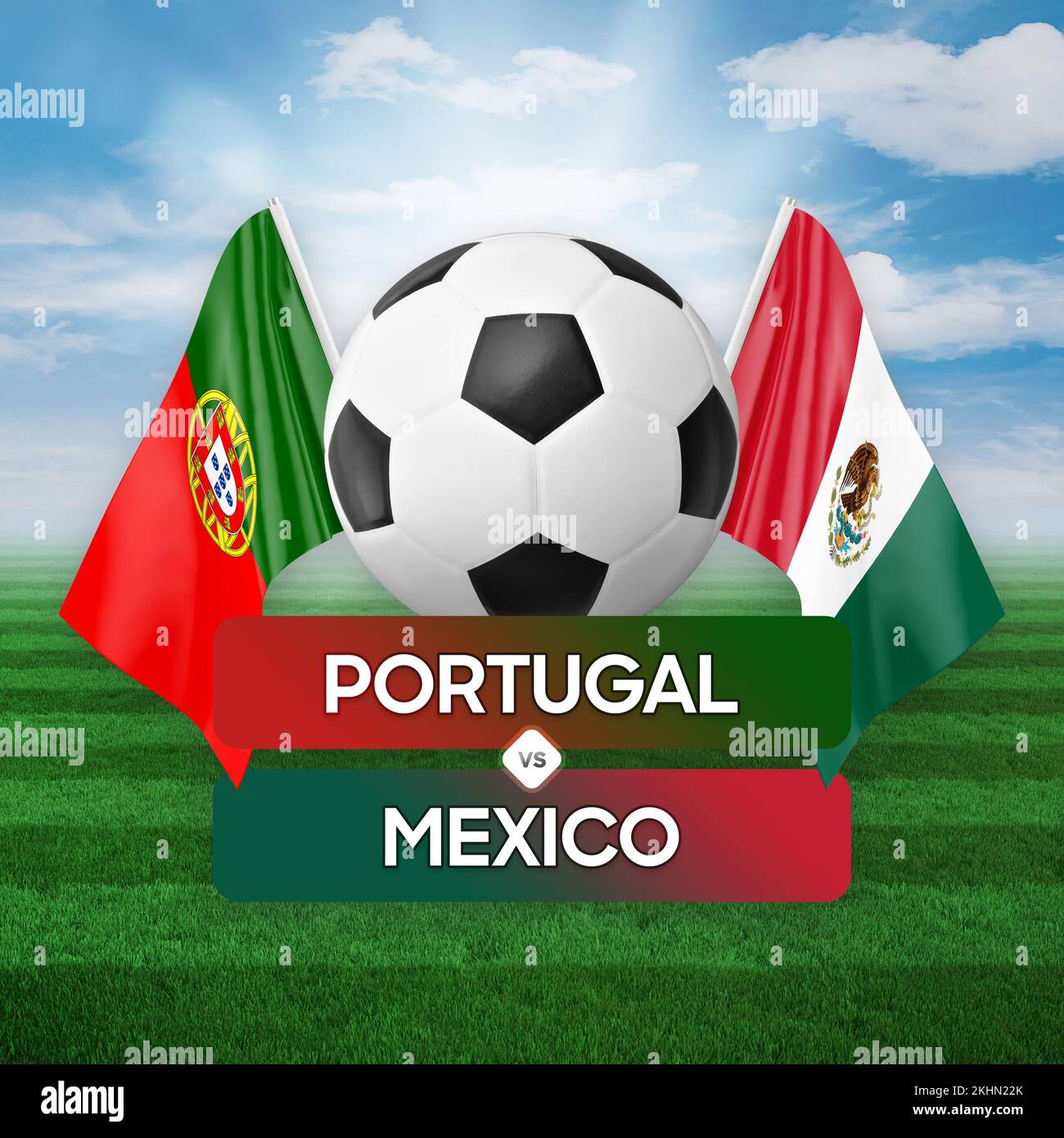 Portugal vs Mexico national teams soccer football match competition