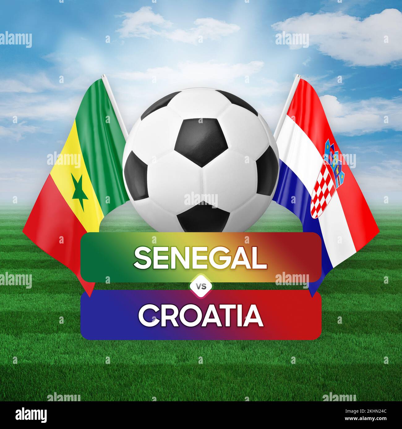 Senegal vs Croatia national teams soccer football match competition