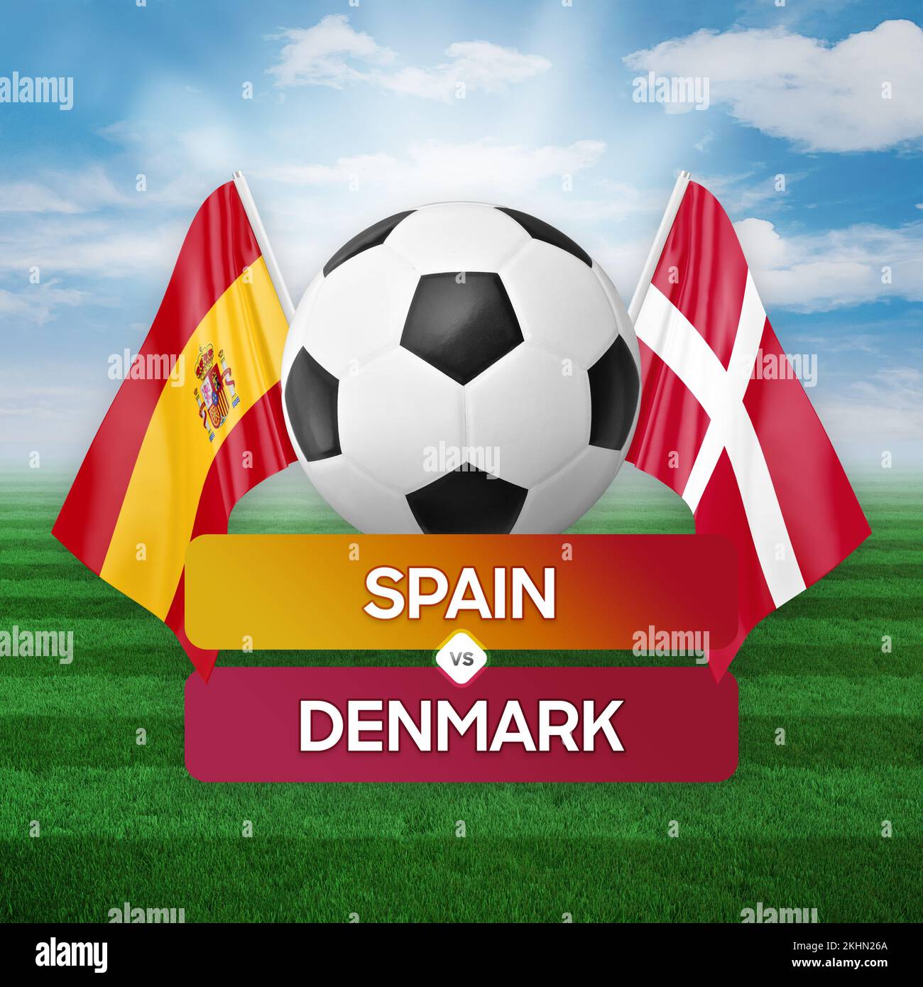 Soccer football ball spain flag hi-res stock photography and