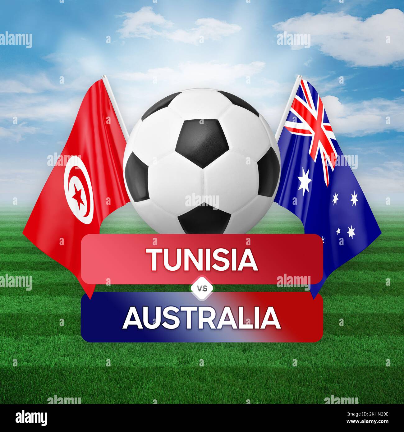 Tunisia vs Australia national teams soccer football match competition