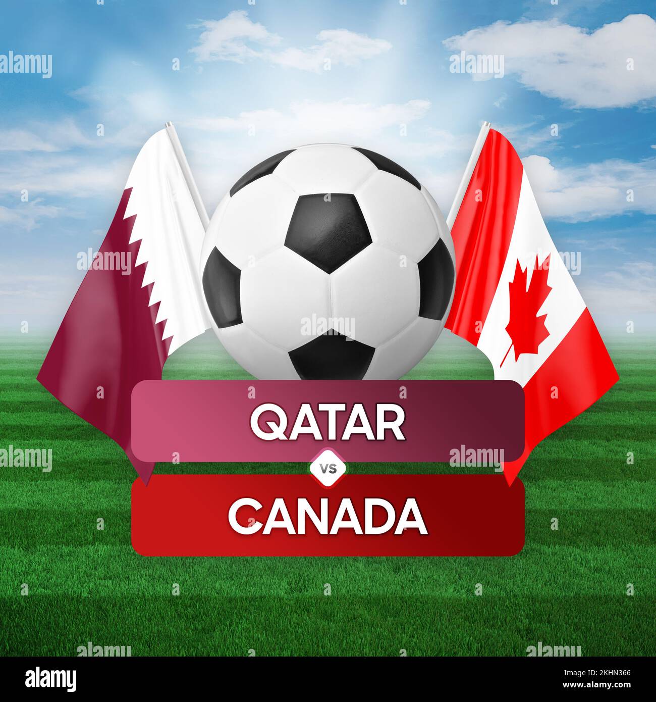 Qatar vs Canada national teams soccer football match competition