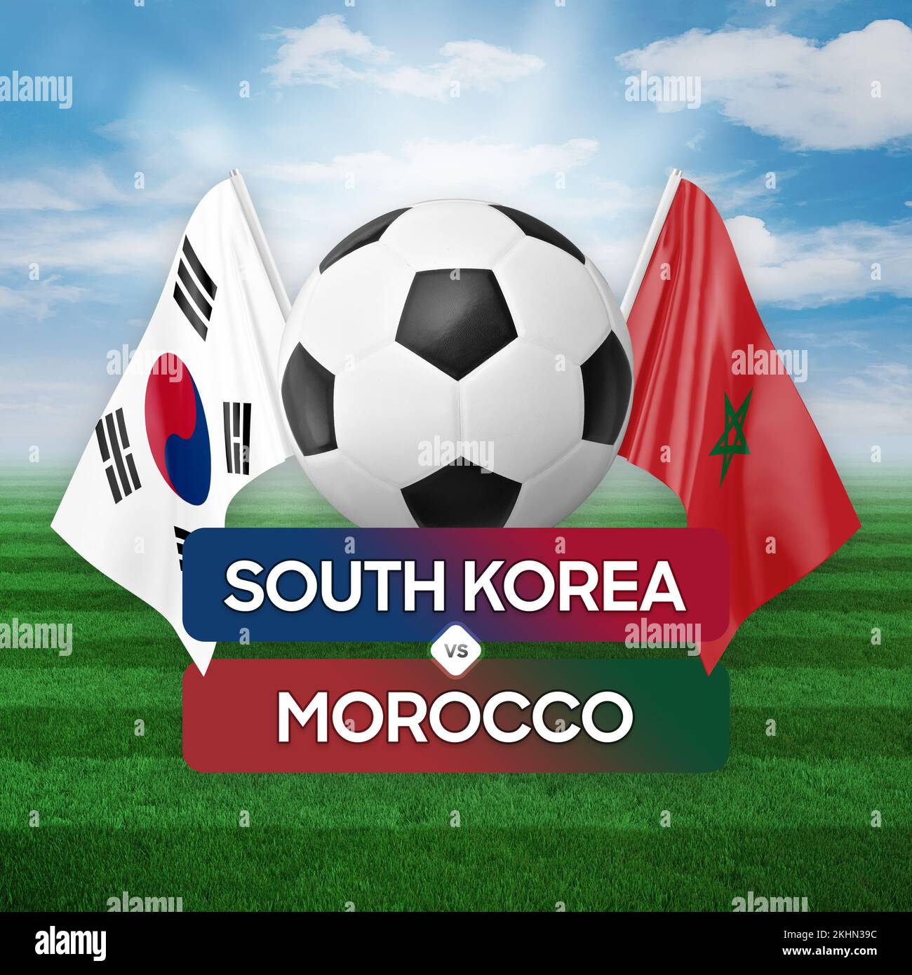 South Korea vs Morocco national teams soccer football match competition