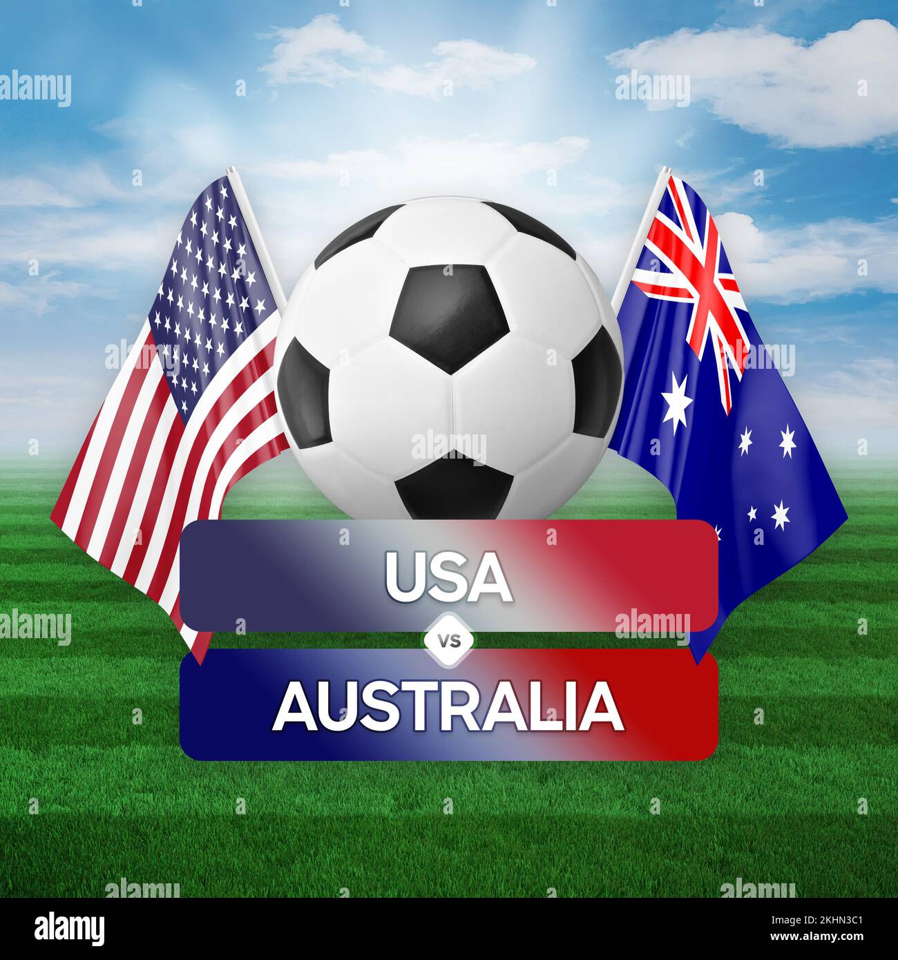 USA vs Australia national teams soccer football match competition