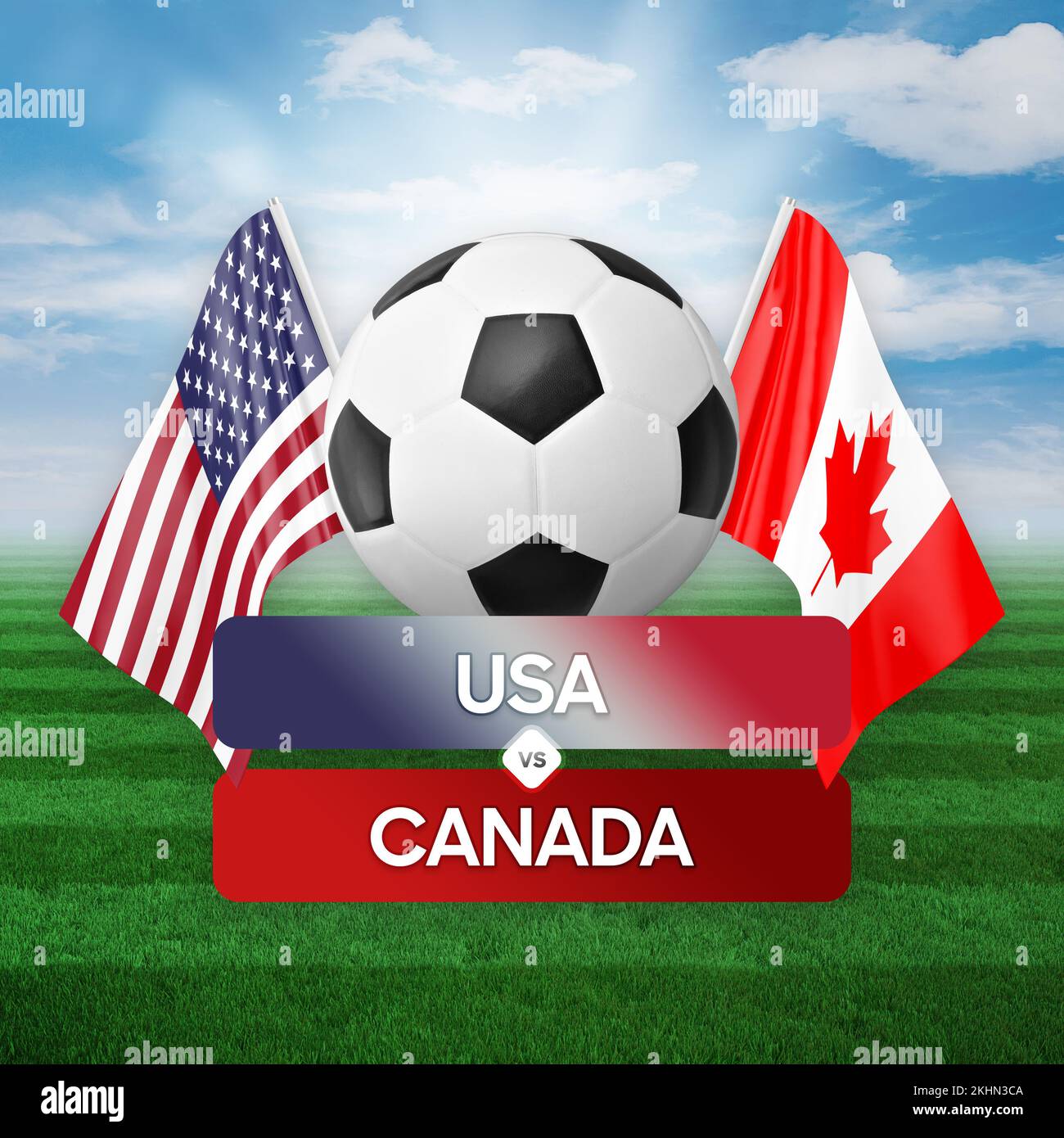 USA vs Canada national teams soccer football match competition concept