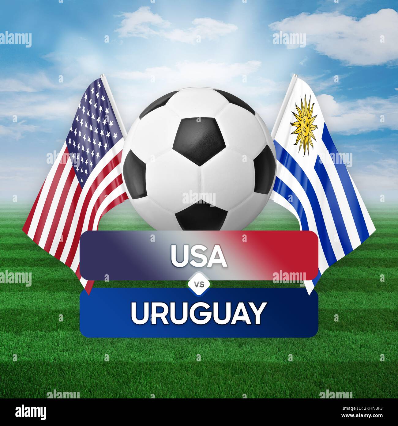 USA vs Uruguay national teams soccer football match competition concept