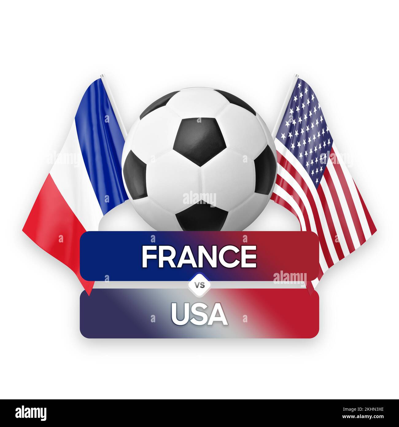 France vs USA national teams soccer football match competition concept