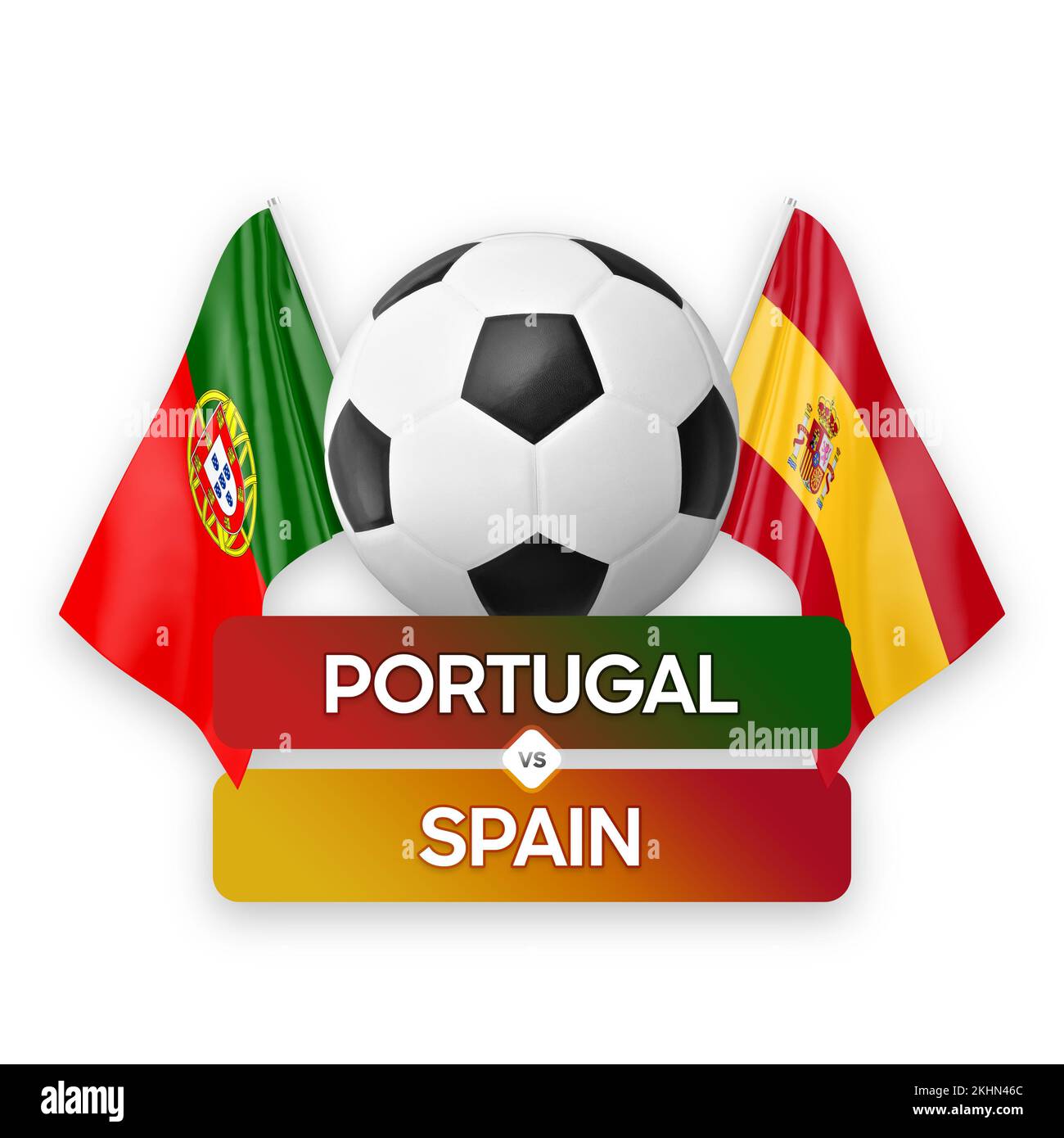 Portugal vs Spain national teams soccer football match competition