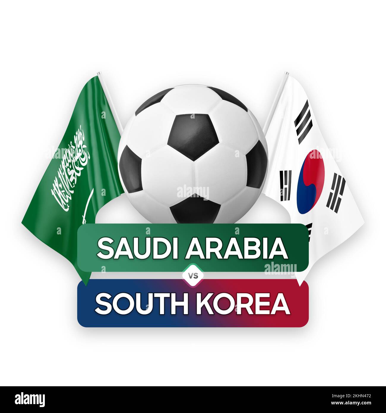Saudi Arabia vs South Korea national teams soccer football match