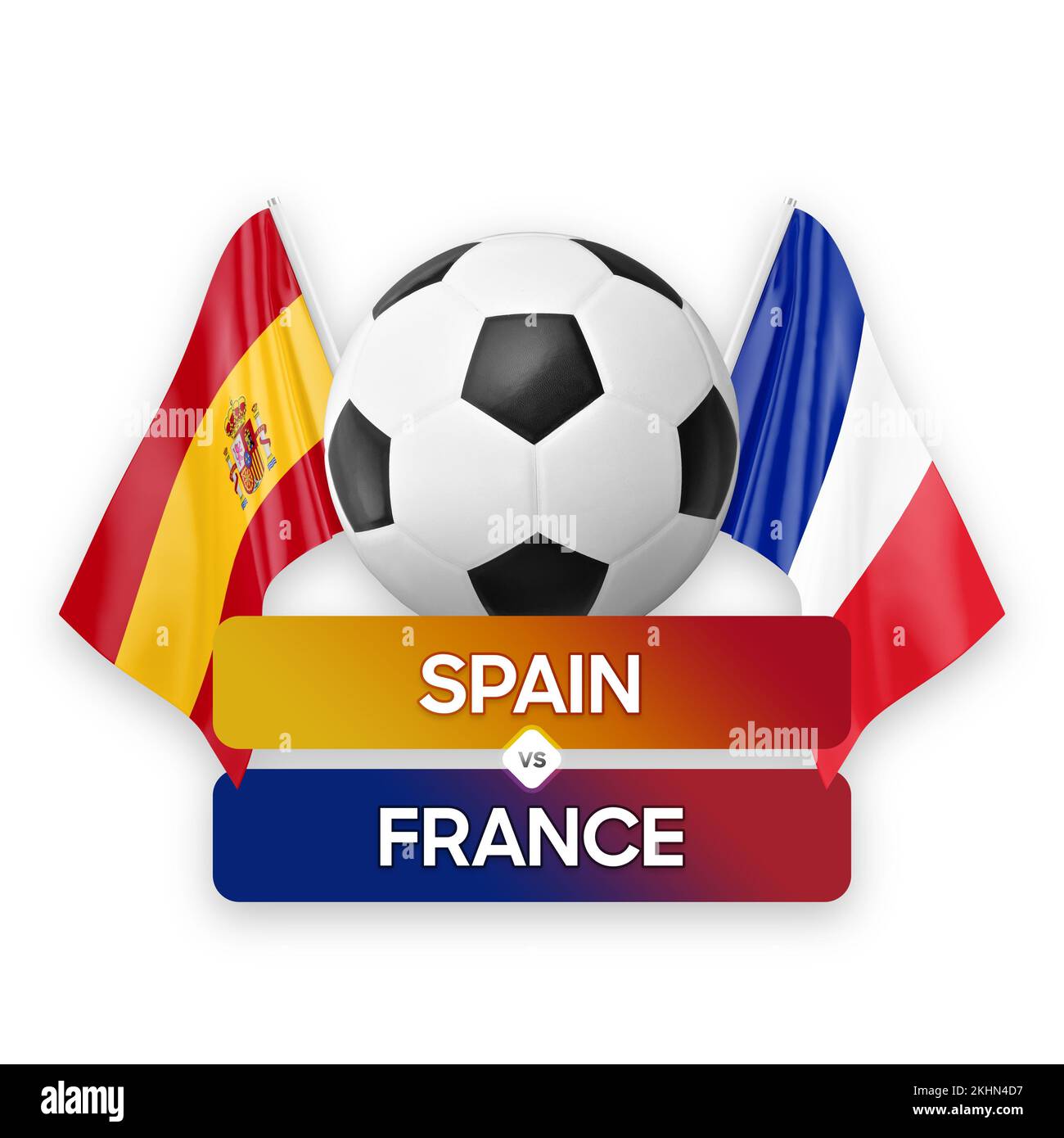 Spain vs France national teams soccer football match competition