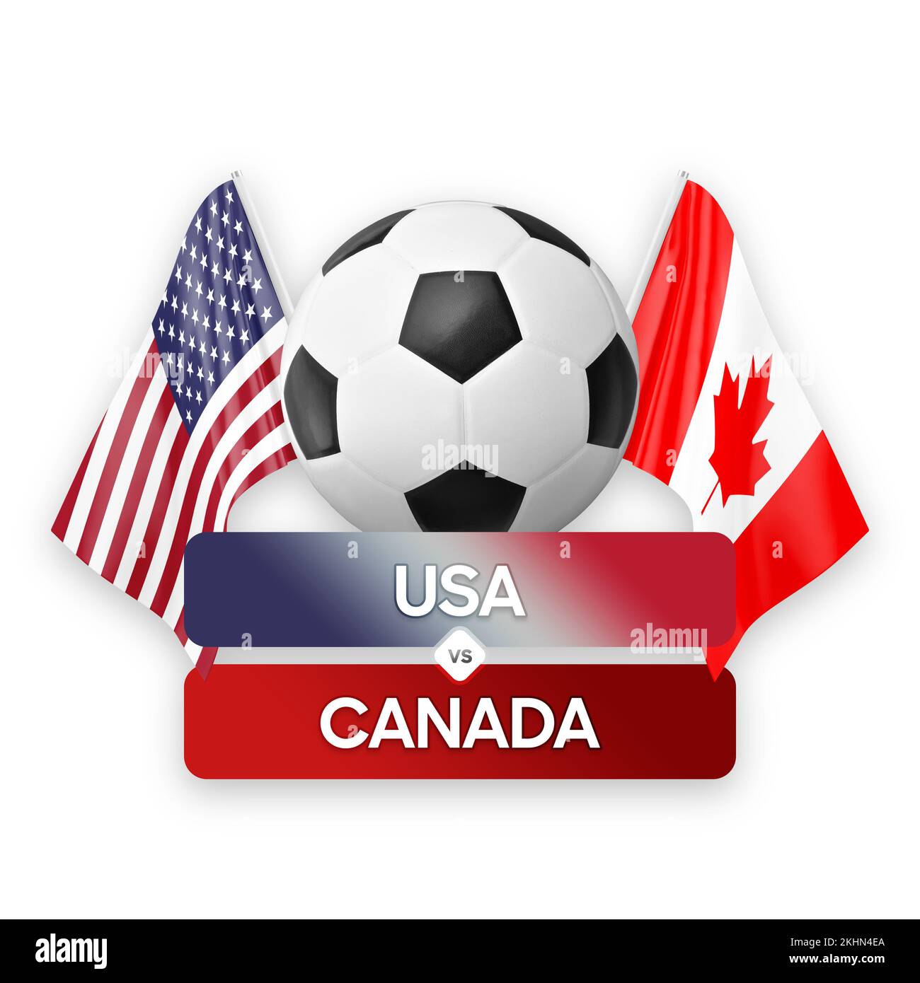 USA vs Canada national teams soccer football match competition concept