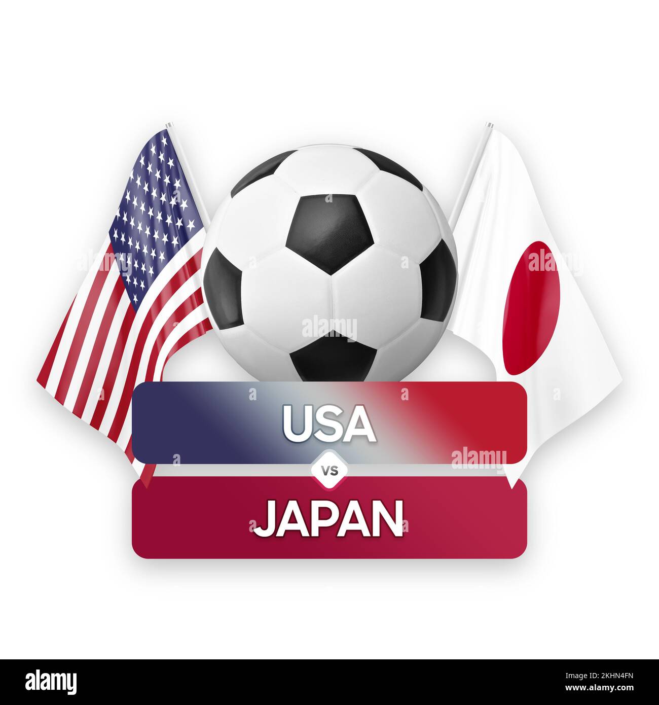 USA vs Japan national teams soccer football match competition concept
