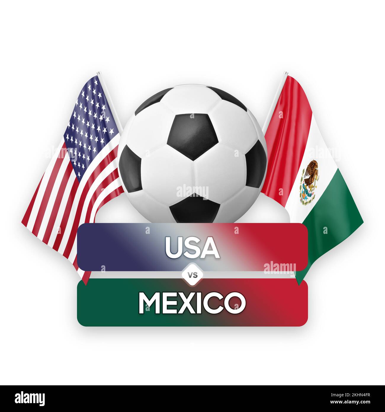 USA vs Mexico national teams soccer football match competition concept