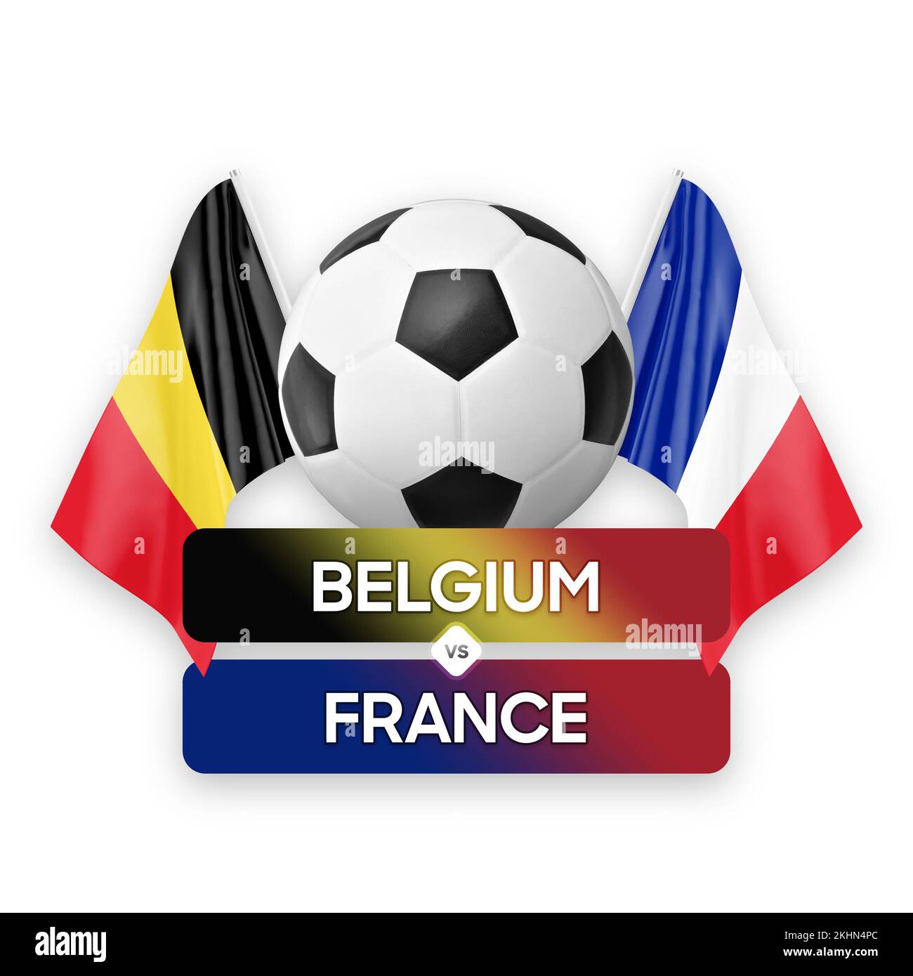 Belgium vs France national teams soccer football match competition