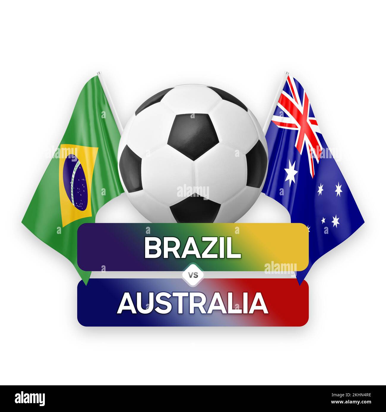 Brazil Vs Australia National Teams Soccer Football Match Competition