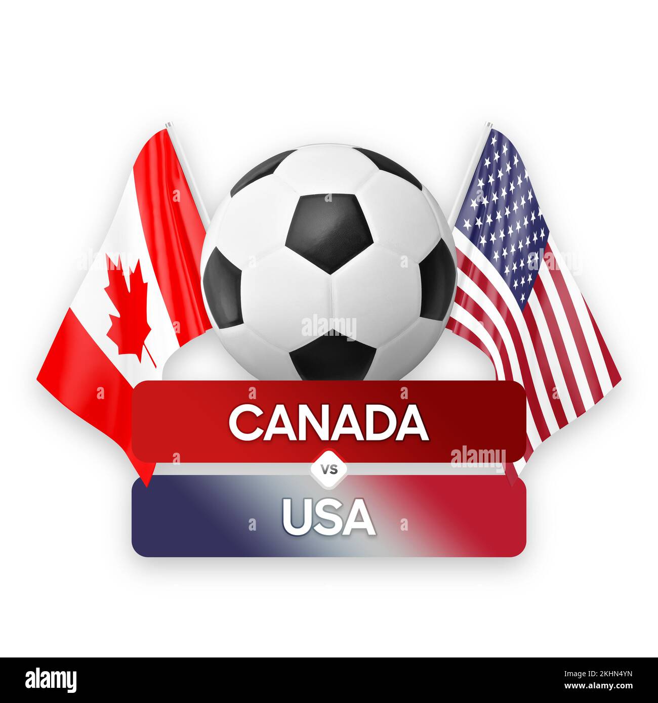 Canada vs USA national teams soccer football match competition concept