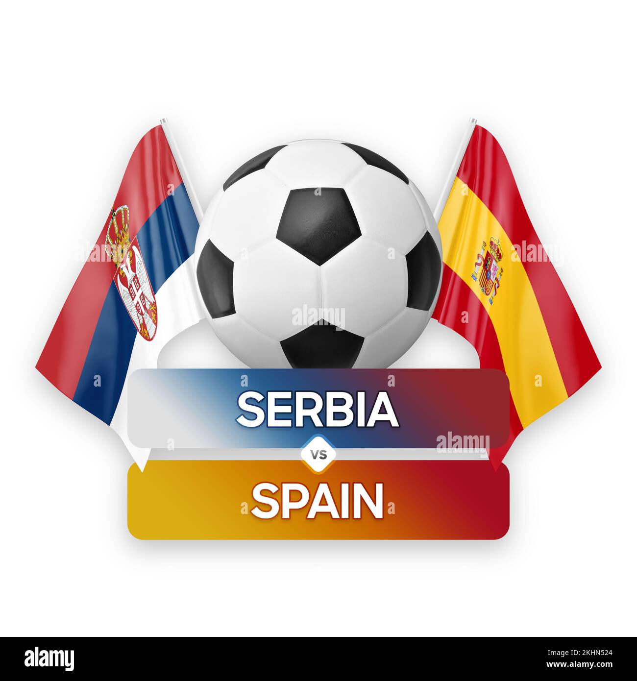 Serbia vs Spain national teams soccer football match competition