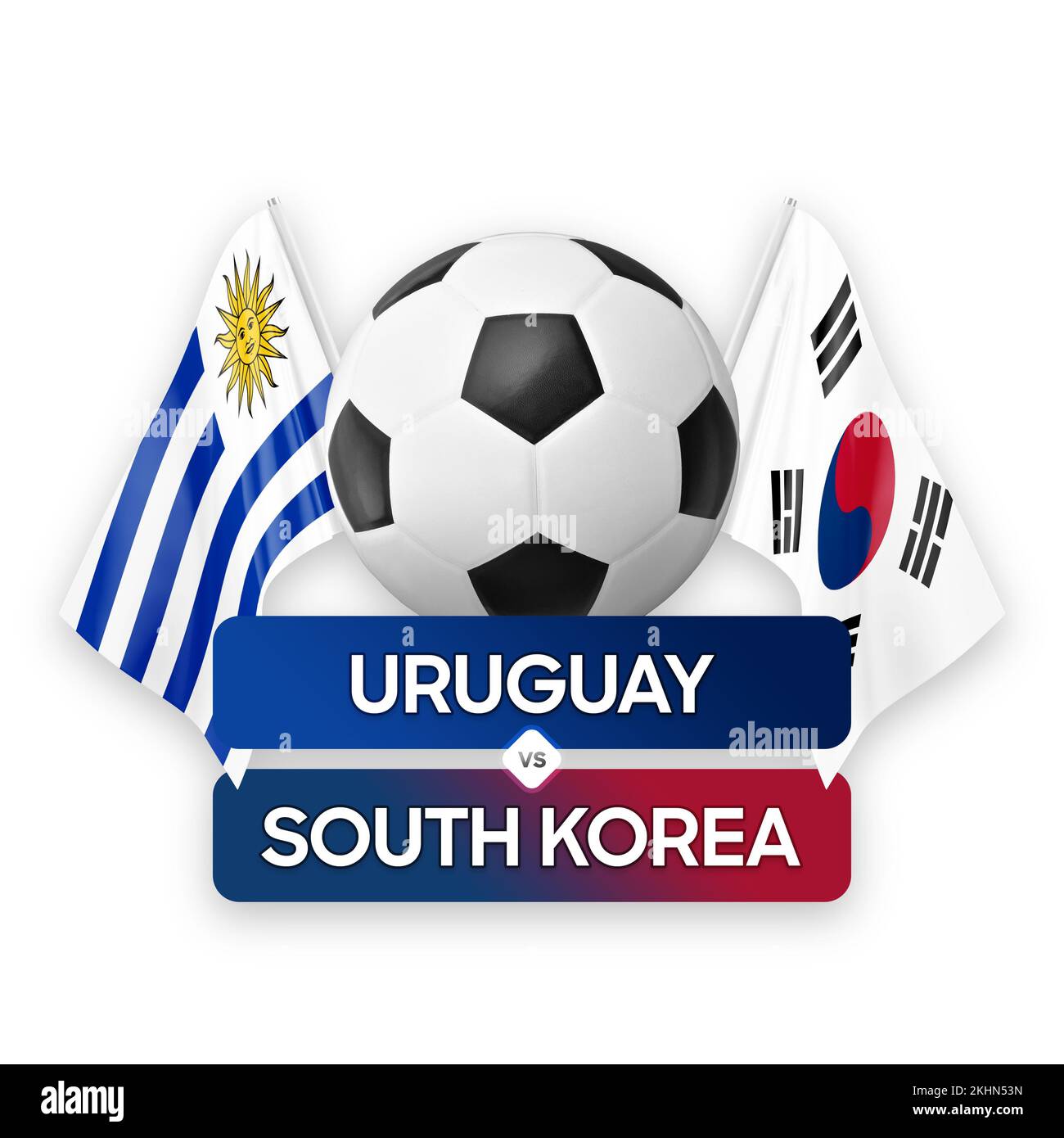 Uruguay vs south korea soccer ball hires stock photography and images