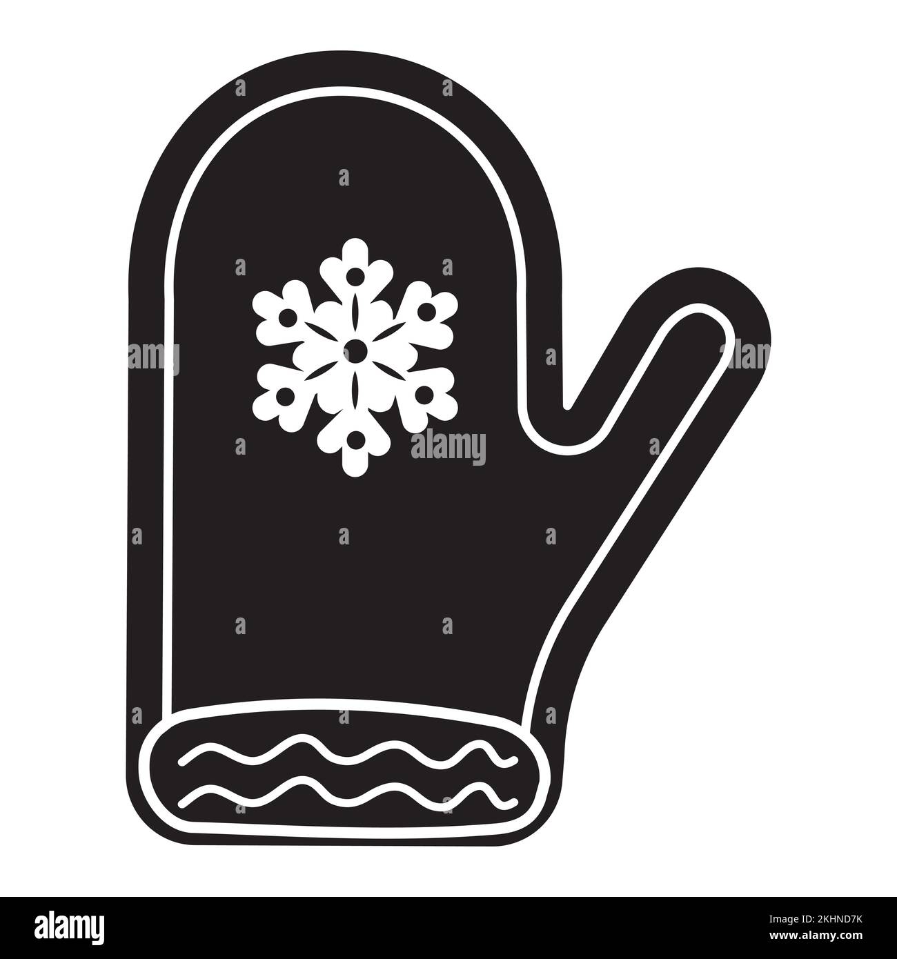 Mitt template Christmas cookies black color template isolated vector Mitt template Christmas cookies black color template isolated vector