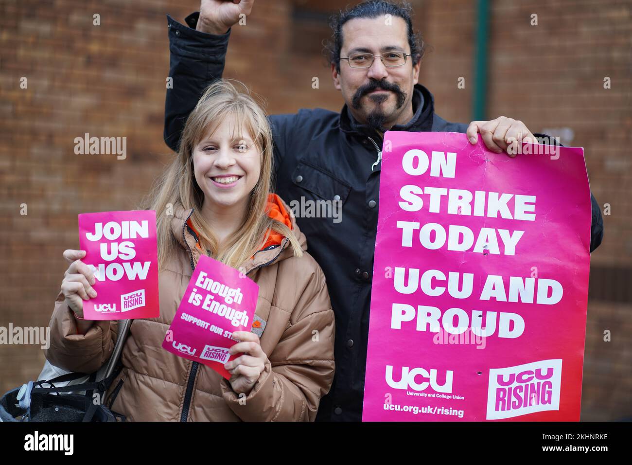 Cardiff University, Wales, UK. 24th Nov, 2022. Staff from the University and College Union (UCU) taking part in the UCU strike at Cardiff Univerity on the picket line, 24th November 2022, credit Penallta Photographics/Alamy live Credit: Penallta Photographics/Alamy Live News Stock Photo