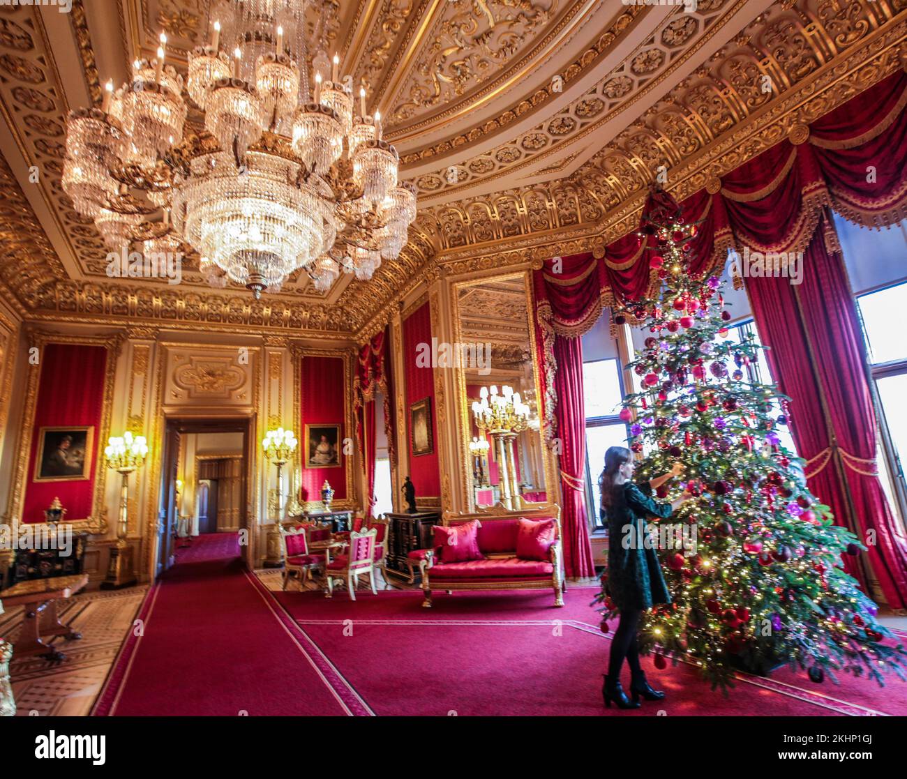 Windsor, Berkshire, UK 24 November 2022 Windsor Castle unveiled the