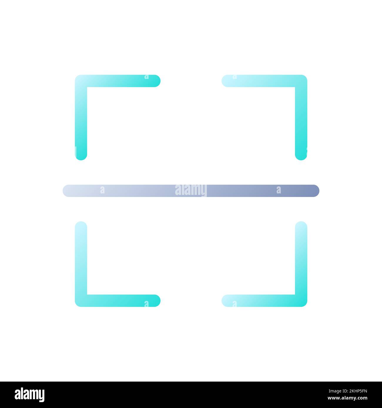 Image translation flat gradient two-color ui icon Stock Vector