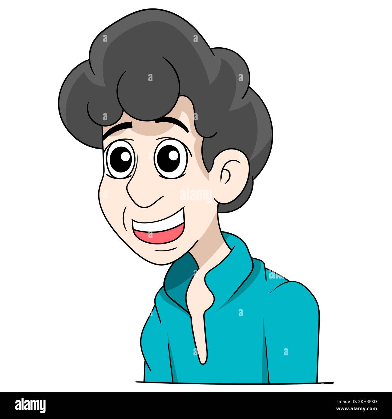 Laughing boy avatar funny kid profile picture Vector Image