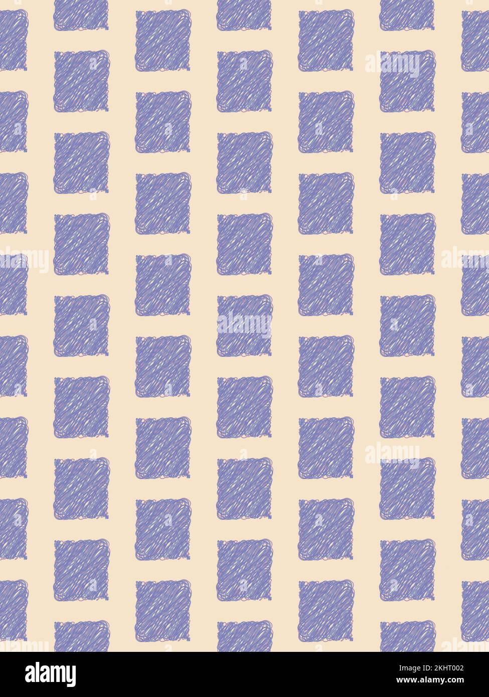 Scribbled bricks seamless pattern - vector clipart with hand drawn effect Stock Vector
