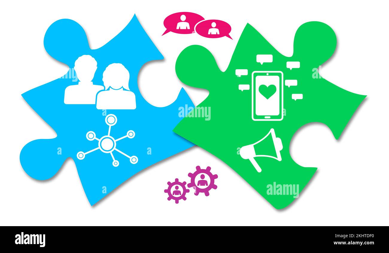 Illustration of a social networking concept Stock Photo - Alamy