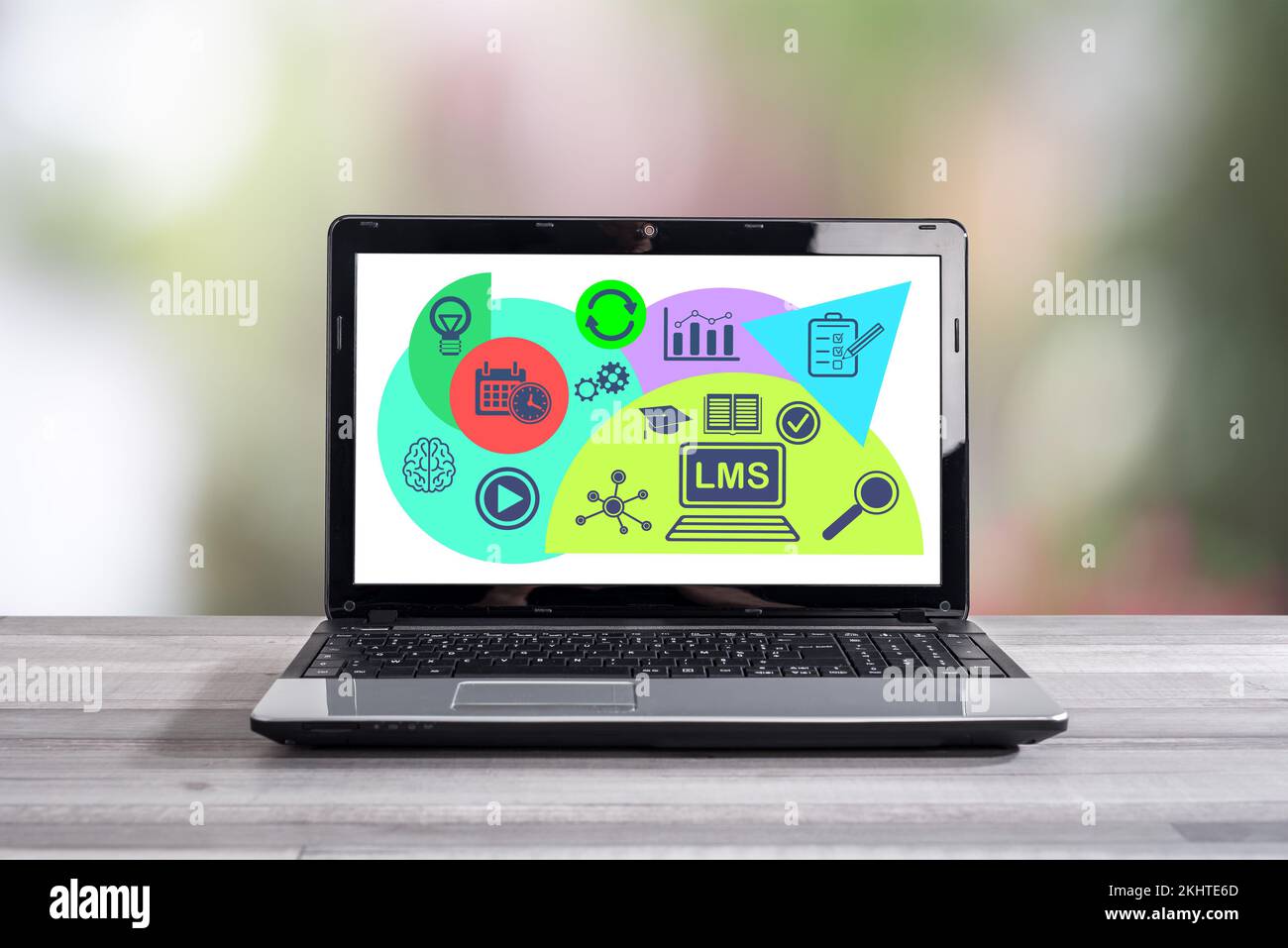 Lms concept shown on a laptop screen Stock Photo